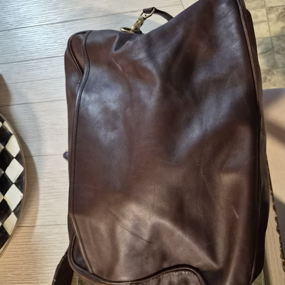 Coach Brown Leather Travel Bag - Picture 5 of 13